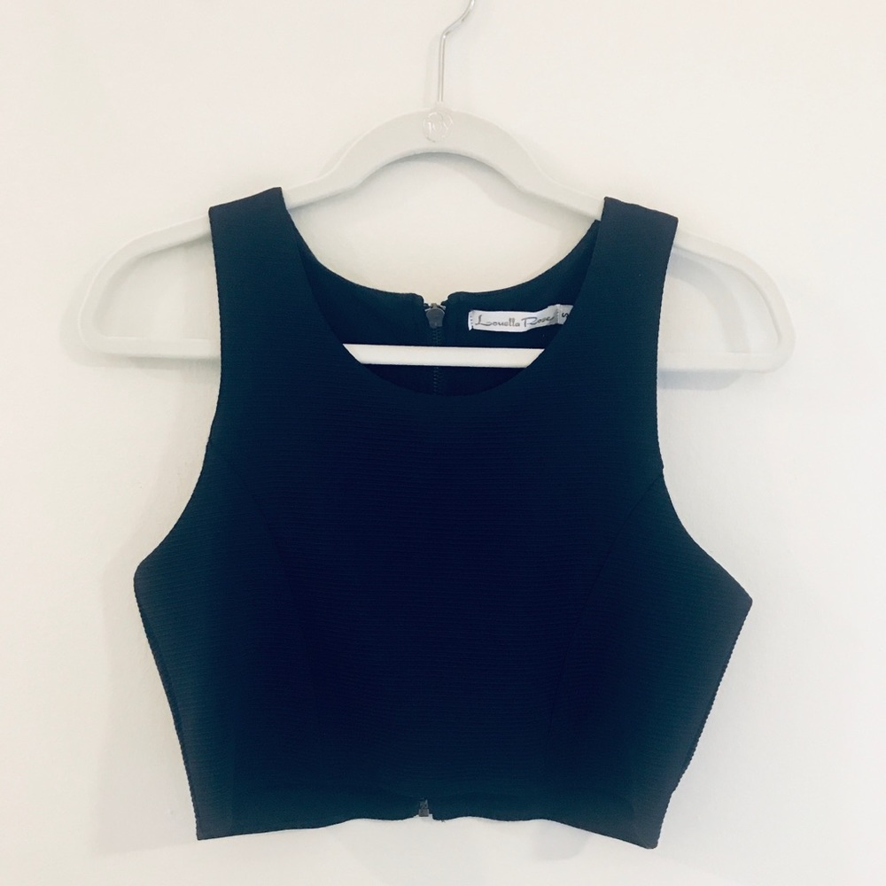 Navy Blue Crop Top